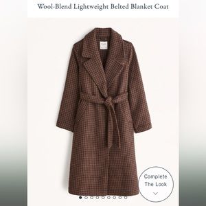 Abercrombie Wool-Blended Lightweight Belted Blanket Coat